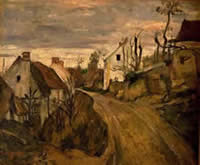 Cezanne painting - Landscape Auvers sur Oise